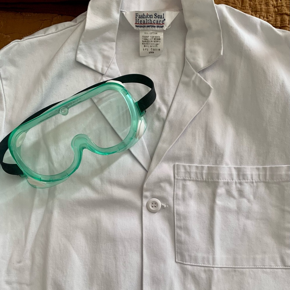 Fashion Seal Healthcare Lab Coat and Goggles Set